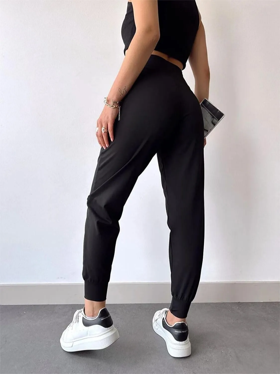 Paintcolors Women's Fleece Lined Joggers Pants Winter Warm Athletic Sweatpants Thermal Pants with Pockets Hiking Running Yoga