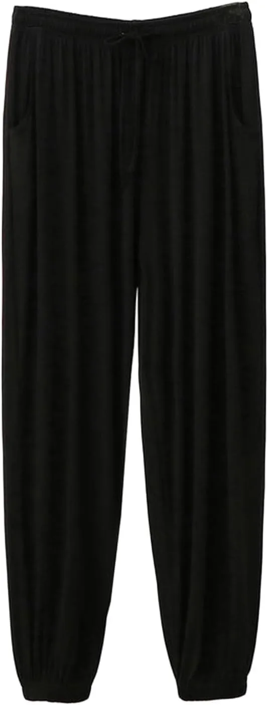 Pajama Pants for Men With Pockets Comfy Loose Elastic Waist Drawstring Lounge Pants Lightweight Bottoms Sleepwear
