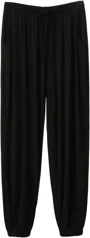 Pajama Pants for Men With Pockets Comfy Loose Elastic Waist Drawstring Lounge Pants Lightweight Bottoms Sleepwear