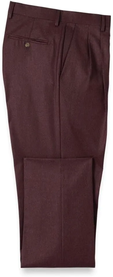 Paul Fredrick Men's Wool Flannel Pleated Pants
