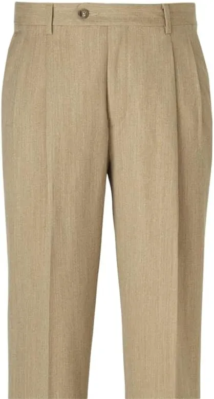 Paul Fredrick Men's Wool Flannel Pleated Pants