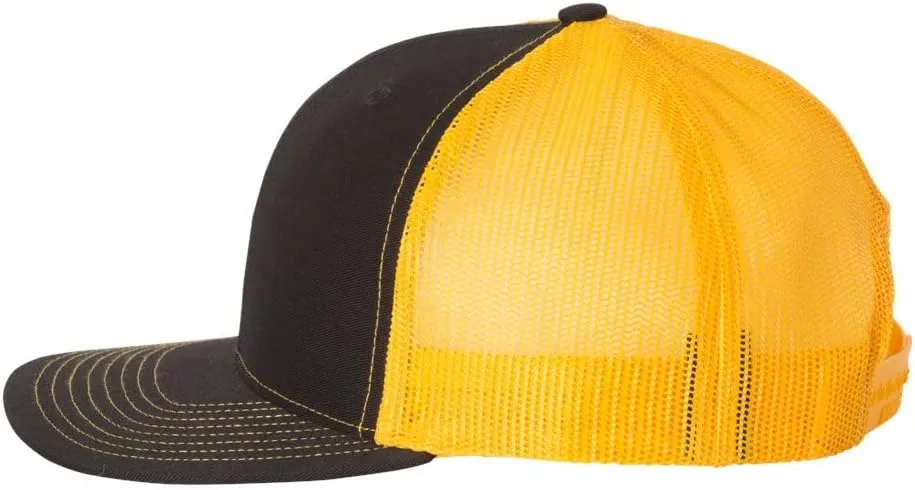 Peterbilt Truck Logo Laser Engraved Leather Patch Richardson 112 Snapback Trucker Hat Cap