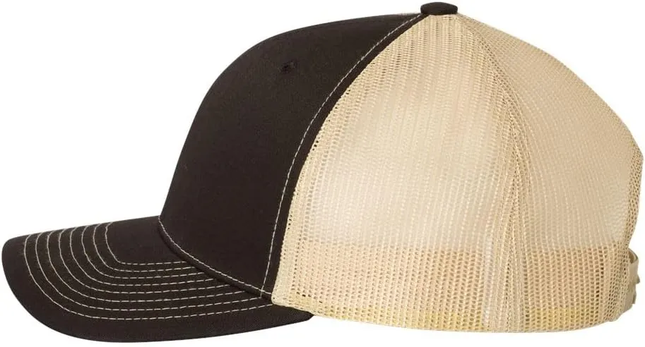 Peterbilt Truck Logo Laser Engraved Leather Patch Richardson 112 Snapback Trucker Hat Cap