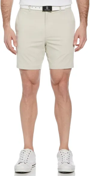 PGA TOUR Men's 7” Flat Front Performance Golf Shorts with Stretch Active Waistband, Moisture-Wicking, Sun Protection