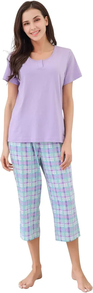 Richie House Pajamas Women Cotton Shirt - PJ Sets for Women, T-Shirt Top RHW2865