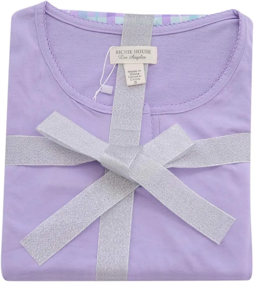 Richie House Pajamas Women Cotton Shirt - PJ Sets for Women, T-Shirt Top RHW2865