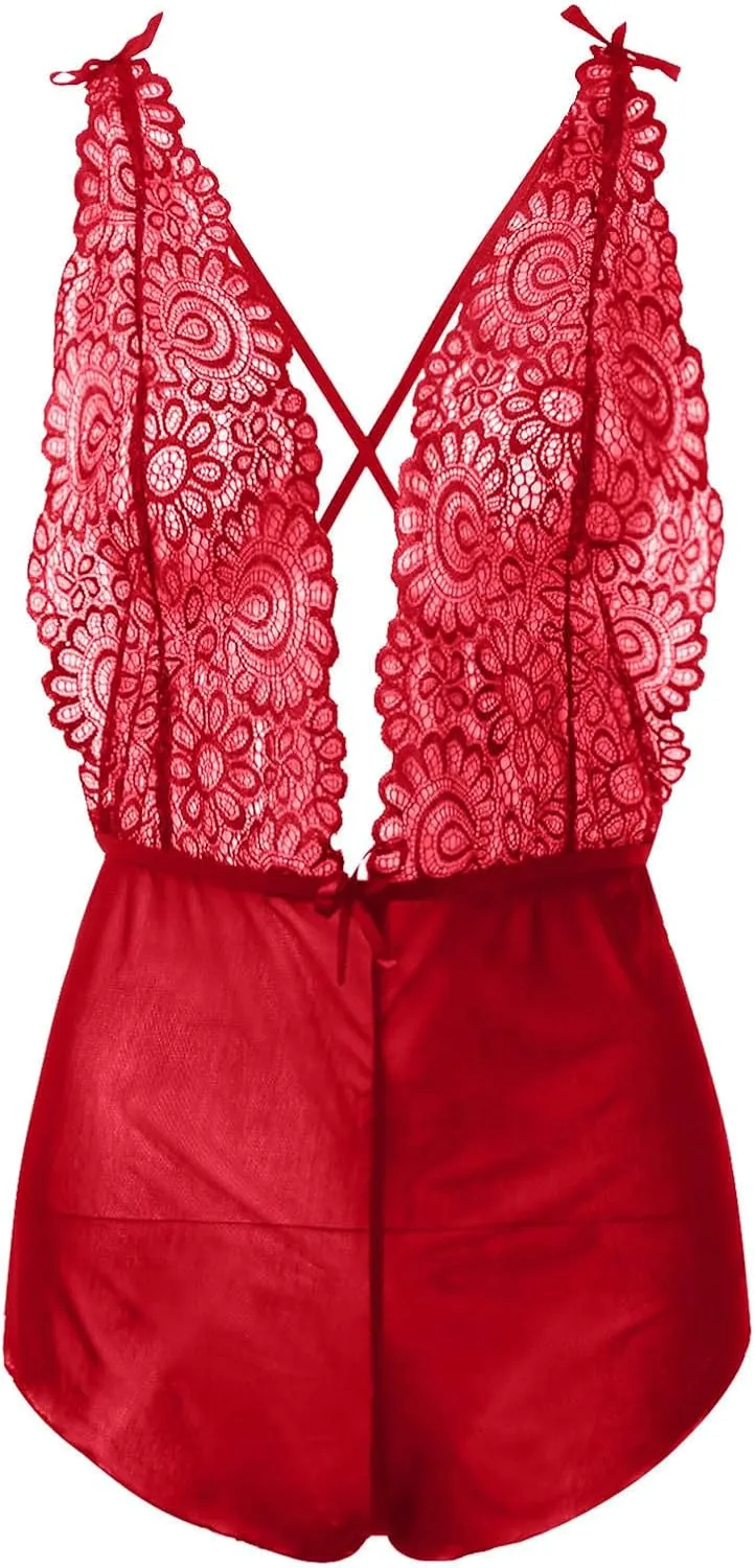 Sexy Lingerie for Women Naughty Outfits Exotic Nightwear Nightgowns Chemise Halter V Harness Teddy Lingerie Nightie