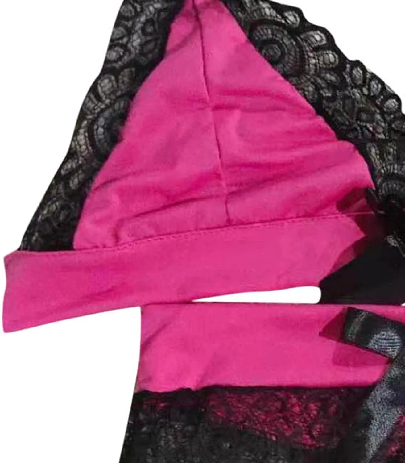 Sexy Lingerie for Women,Two Piece Sheer Matching Bra and Panty Set Valentine Day Lace Bralette Strappy Mesh Negligee