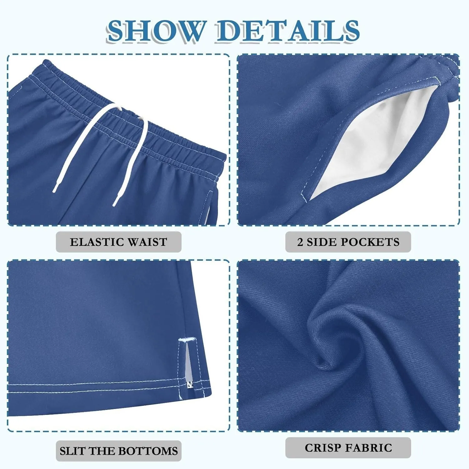 Solid Color Boys Athletic Shorts Lightweight Kids Active Basketball Shorts with Pockets