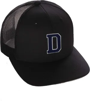Structured Trucker Mesh Hat Custom Colors Letter D Initial Baseball Mid Profile