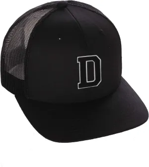 Structured Trucker Mesh Hat Custom Colors Letter D Initial Baseball Mid Profile