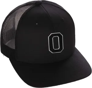 Structured Trucker Mesh Hat Custom Colors Letter O Initial Baseball Mid Profile