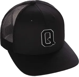 Structured Trucker Mesh Hat Custom Colors Letter Q Initial Baseball Mid Profile