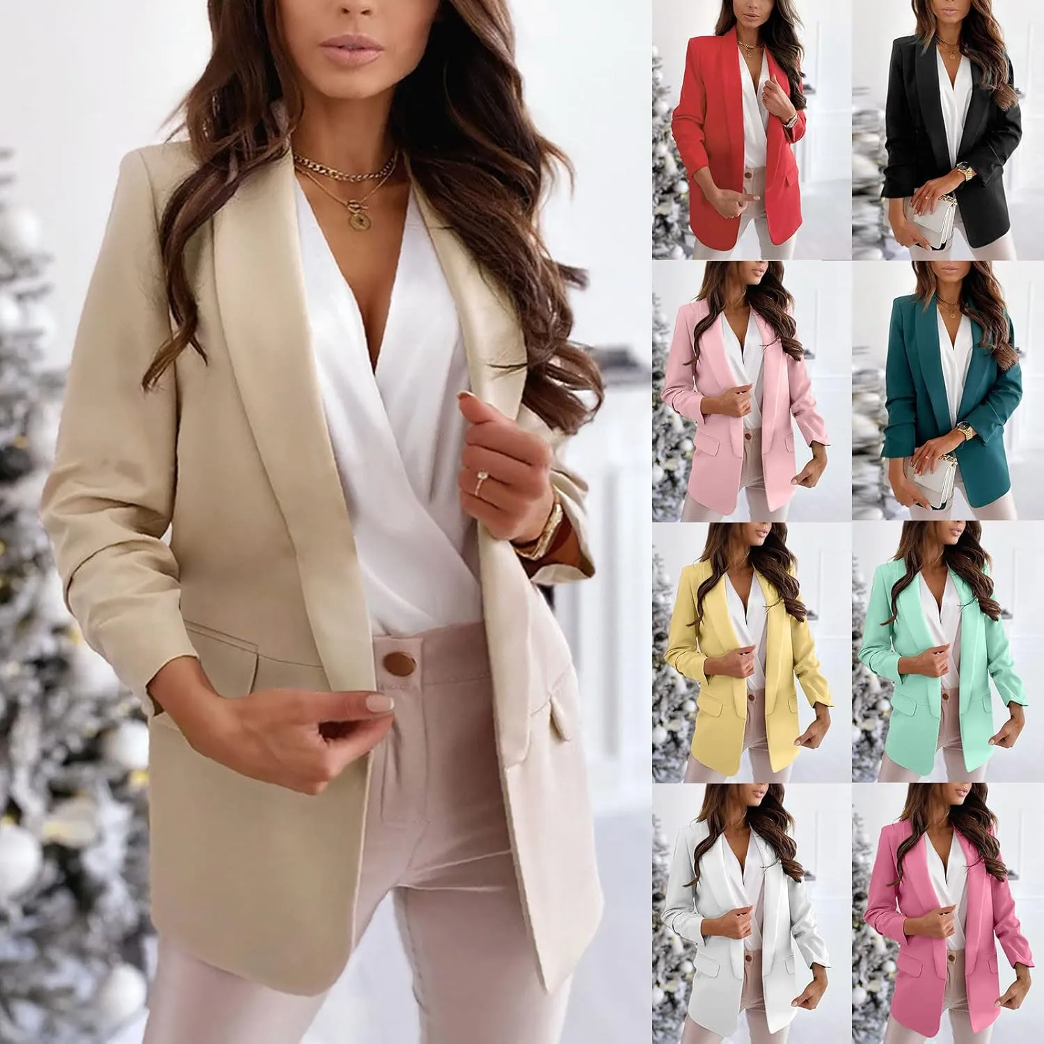 Summer Blazers for Women Lightweight Work Office Jacket Blazer Loose Lightweigth Summer Open Front Suit Jackets Outfit