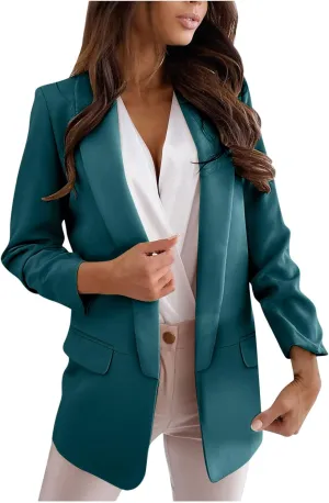 Summer Blazers for Women Lightweight Work Office Jacket Blazer Loose Lightweigth Summer Open Front Suit Jackets Outfit