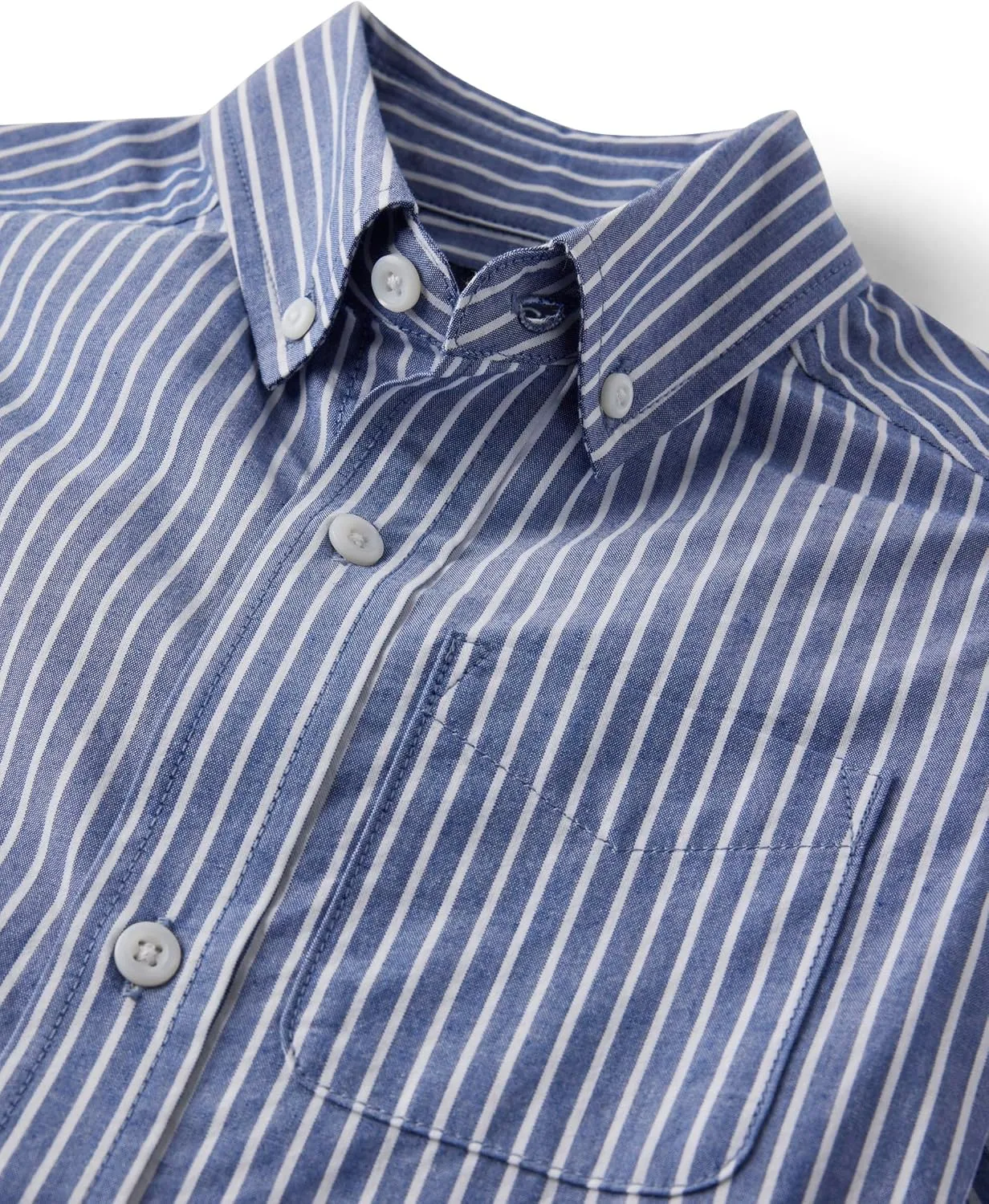 The Children's Place Boys' Short Sleeve Poplin Button Down Shirt