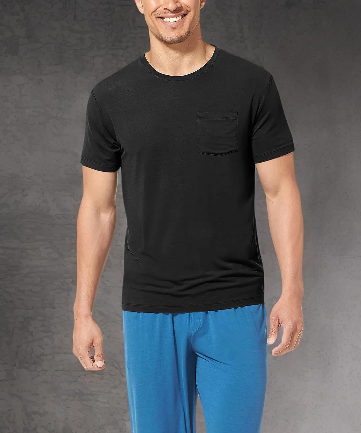 Tommy John Men's, Pajama Crew Neck Pocket Tee, Second Skin Fabric, Slim Modern Fit T-Shirt