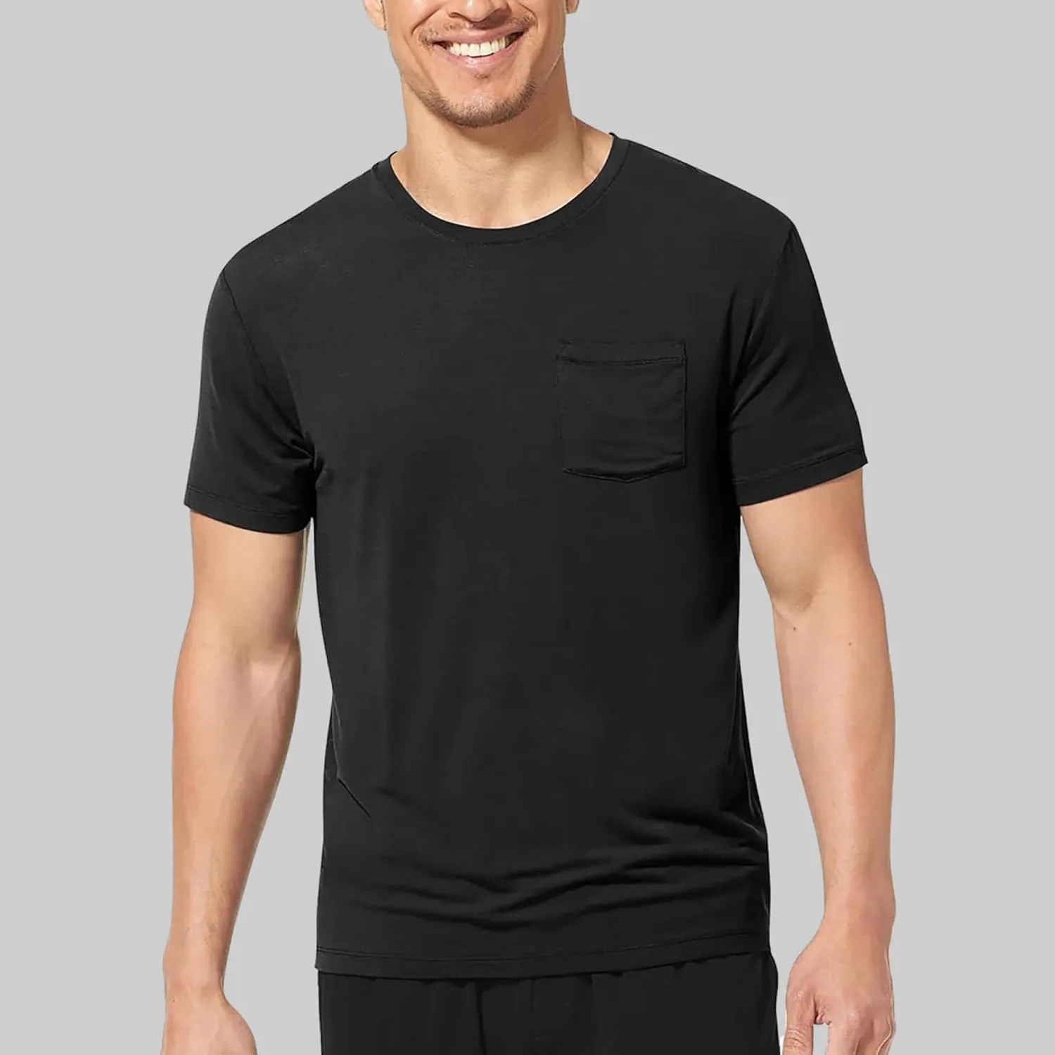 Tommy John Men's, Pajama Crew Neck Pocket Tee, Second Skin Fabric, Slim Modern Fit T-Shirt