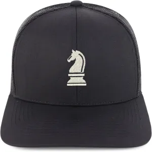 Trendy Apparel Shop Chess Knight Embroidered Mesh Trucker Baseball Cap