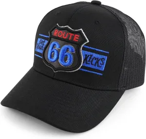 Trendy Apparel Shop Route 66 3D Embroidered Structured Mesh Back Baseball Cap