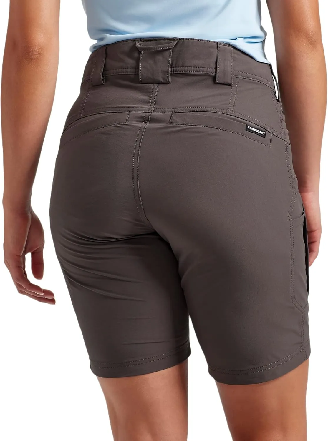 TRUEWERK Womens Workwear Shorts - T1 WerkShorts - Relaxed Fit, Lightweight, Moisture Wicking, Shorts with 4-Way Stretch