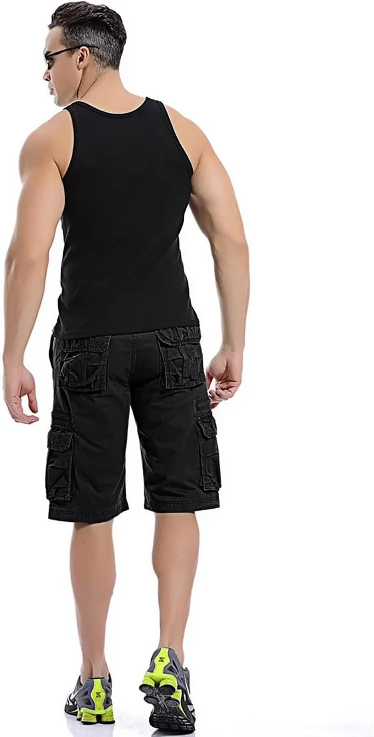utcoco Men's Cargo Short Relaxed Fit Multi-Pocket Cotton Cargo Shorts for Men