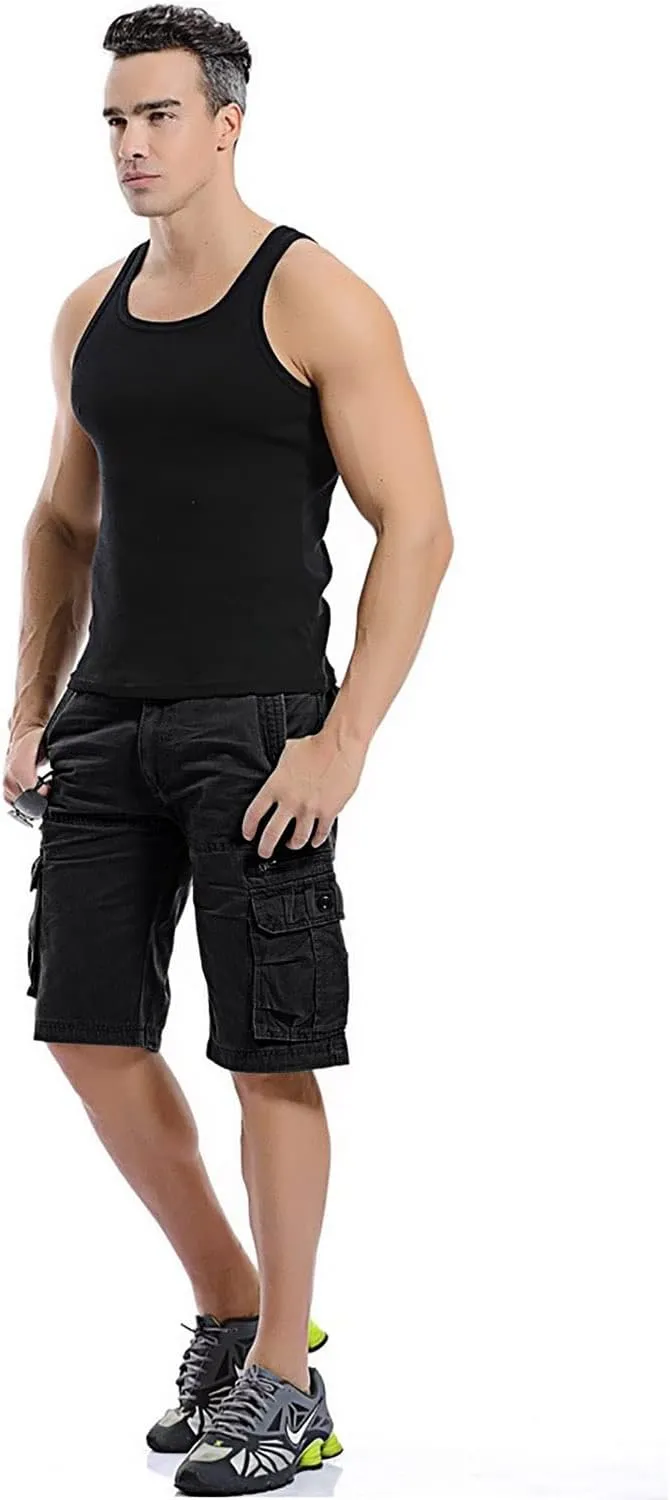 utcoco Men's Cargo Short Relaxed Fit Multi-Pocket Cotton Cargo Shorts for Men