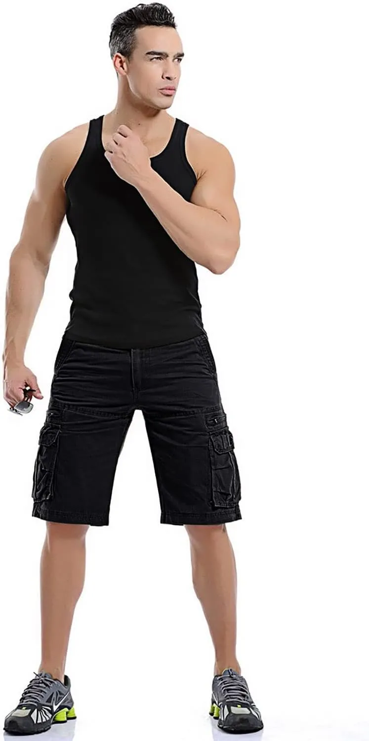 utcoco Men's Cargo Short Relaxed Fit Multi-Pocket Cotton Cargo Shorts for Men