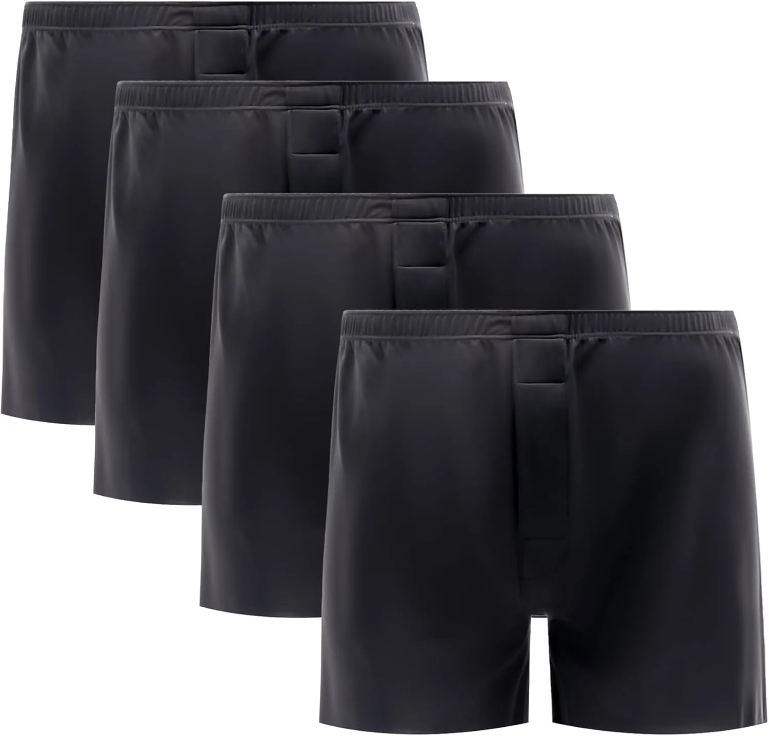VISSAY Satin Boxers for Men, Silk Feeling Sleep Shorts Underwear Pack, Silky Pajama Shorts