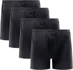 VISSAY Satin Boxers for Men, Silk Feeling Sleep Shorts Underwear Pack, Silky Pajama Shorts