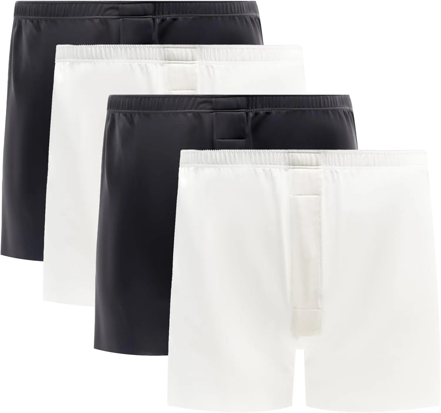 VISSAY Satin Boxers for Men, Silk Feeling Sleep Shorts Underwear Pack, Silky Pajama Shorts
