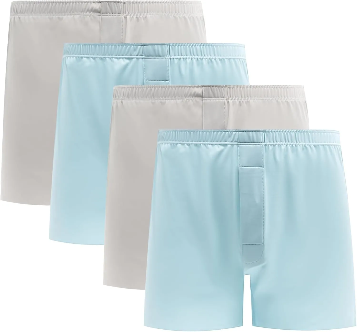 VISSAY Satin Boxers for Men, Silk Feeling Sleep Shorts Underwear Pack, Silky Pajama Shorts
