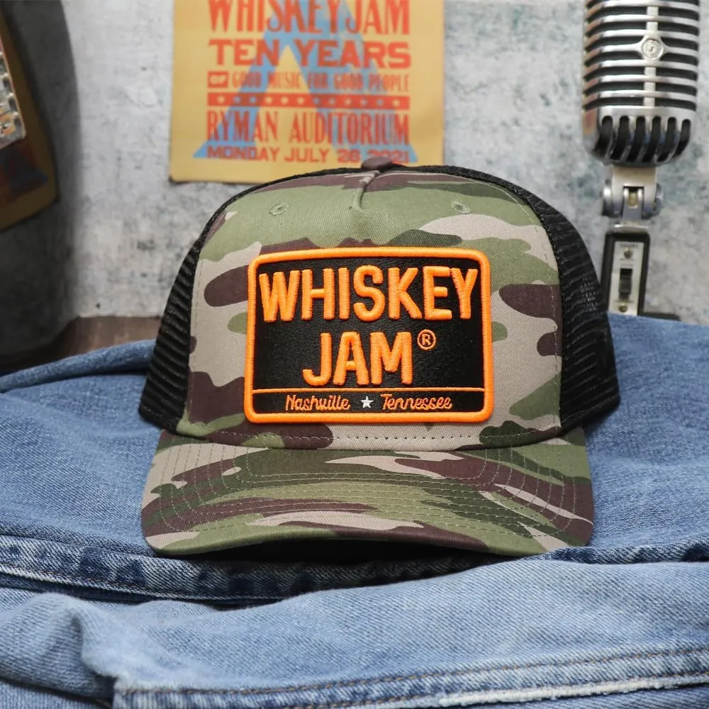 Whiskey Jam WJ Tractor Adjustable Snapback Trucker Hats