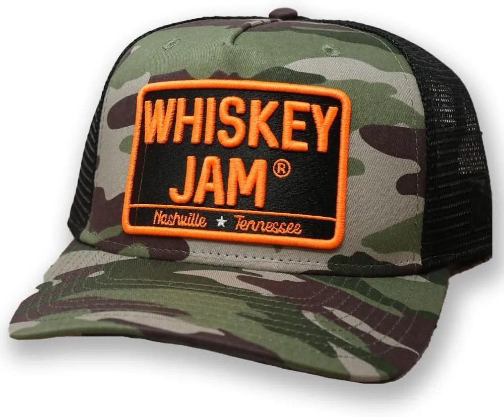 Whiskey Jam WJ Tractor Adjustable Snapback Trucker Hats