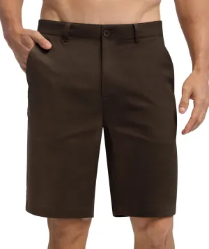 Willit Men's Linen Shorts Dress Summer Casual Work Linen Shorts Flat Front with Pockets 10"