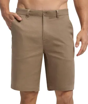 Willit Men's Linen Shorts Dress Summer Casual Work Linen Shorts Flat Front with Pockets 10"