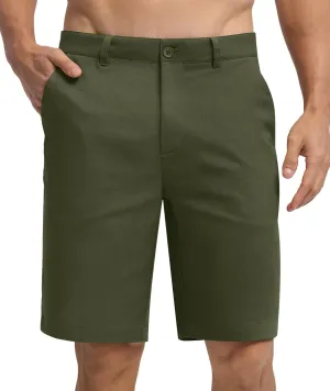 Willit Men's Linen Shorts Dress Summer Casual Work Linen Shorts Flat Front with Pockets 10"