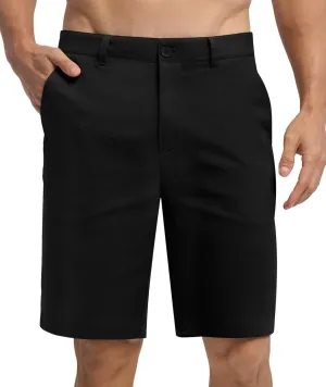 Willit Men's Linen Shorts Dress Summer Casual Work Linen Shorts Flat Front with Pockets 10"