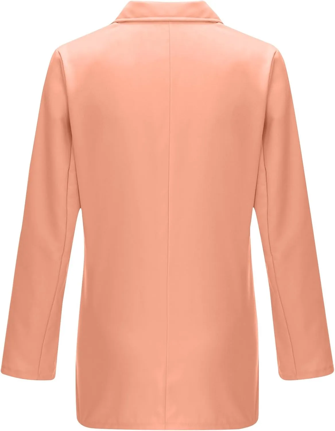Wkishenl Blazers for Women Casual Long Sleeve Lapel Blazer Jackets Solid Button Open Front Jacket Plus Size Business Coats