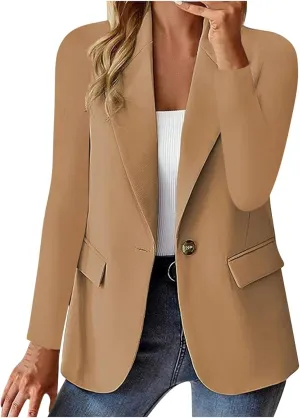 Women Blazer Casual Loose Lightweigth Open Front Summer Jackets Long Sleeve Work Office Jacket Blazer Outfits