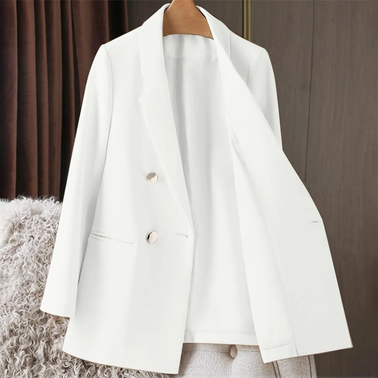 Women Casual Blazer Work Office Open Front Long Sleeve Suit Jacket Blazers for Women Business Casual