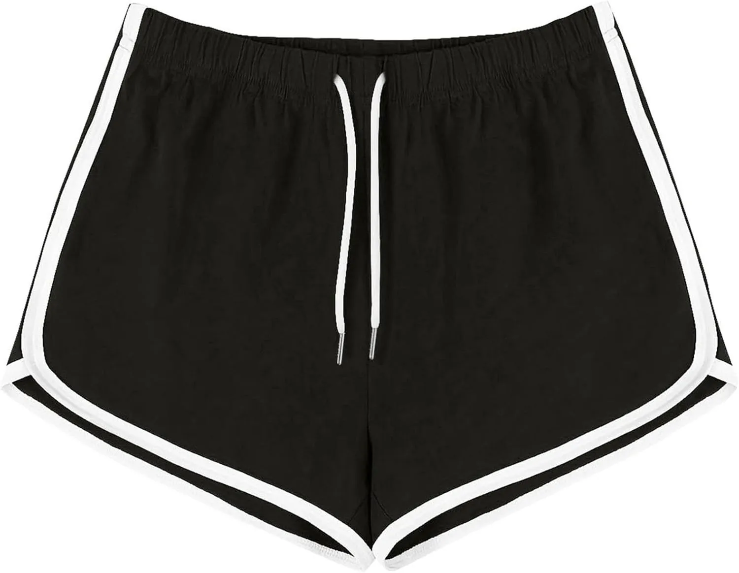 Women's Athletic Shorts Drawstring with Stripes Trim 3-Pack Comfortable Casual Drawstring Casual Yoga Sports Bottoms