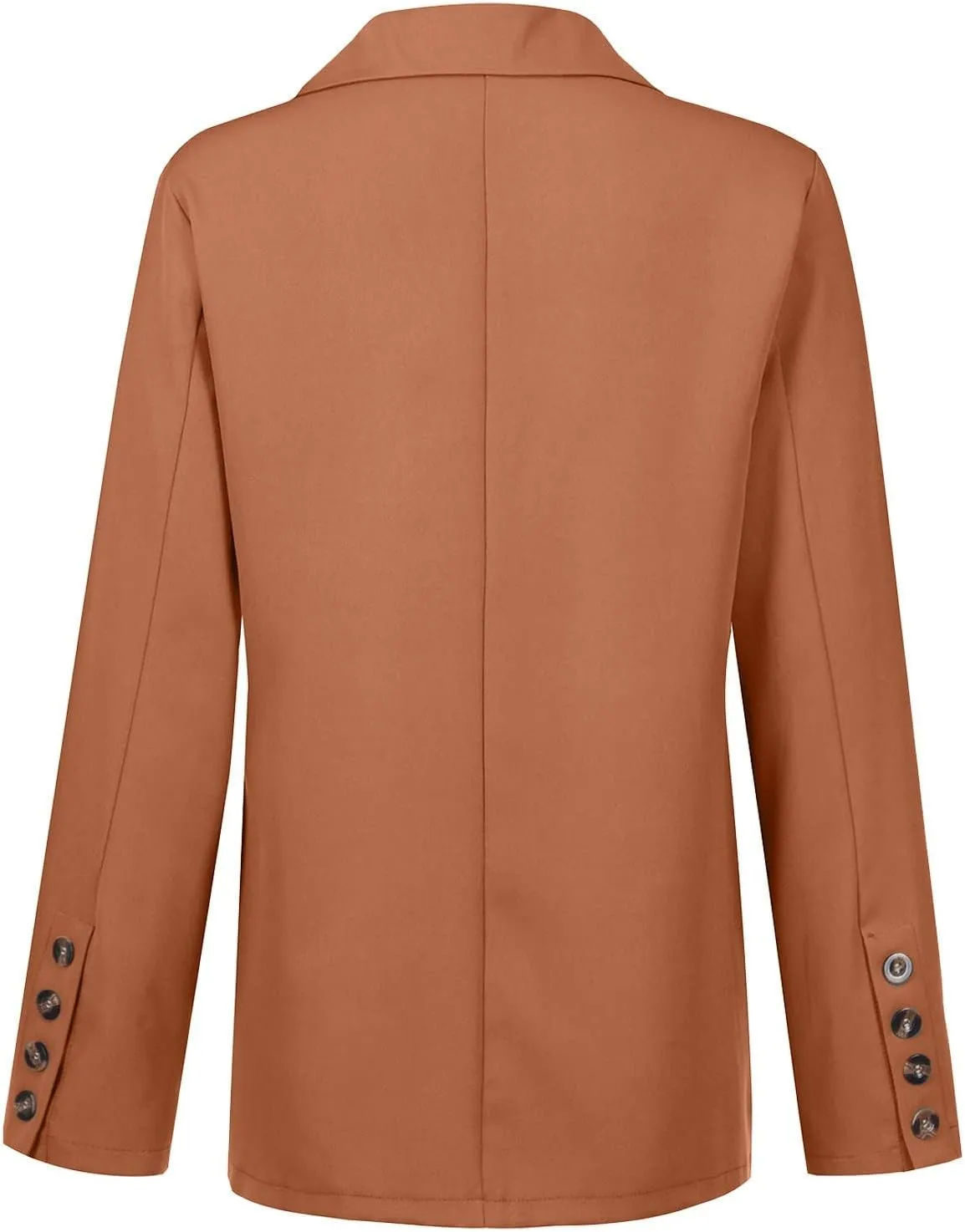 Women's Blazer Open Front Work Office Blazer Button Solid Color Pocket Jacket Blazer Lapel Long Sleeve Cardigans