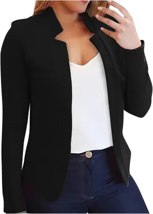 Womens Blazers Casual Fall Open Front Long Sleeve Work Office Outfit 2023 Office Bussiness Jacket Cardigans