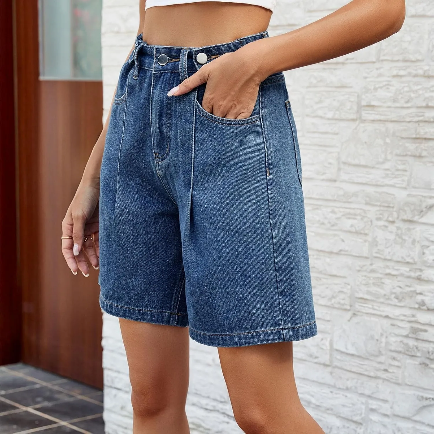 Womens Casual Shorts Bermuda Leopard Print High Waisted Wide Leg Shorts Relaxed Fit Lightweight Shorts with Pocket