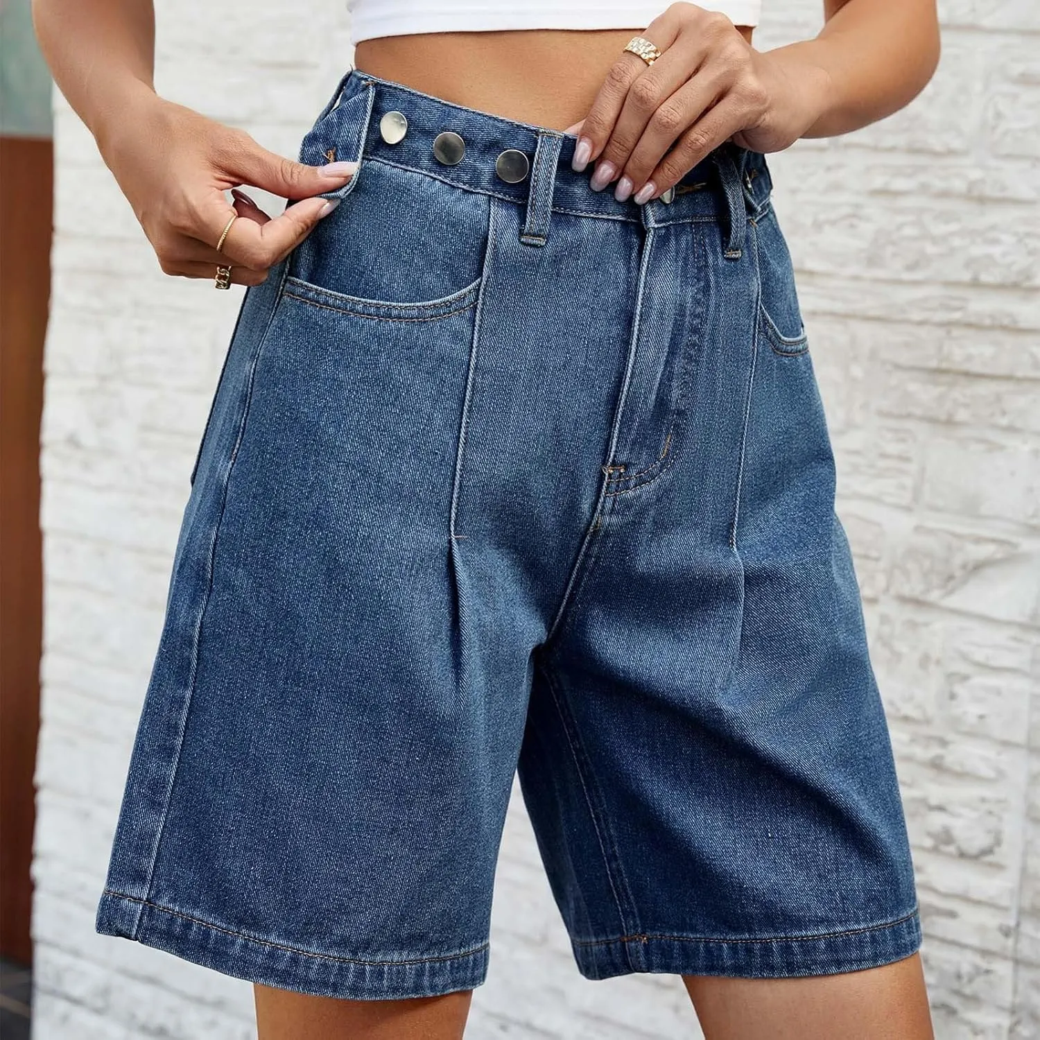 Womens Casual Shorts Bermuda Leopard Print High Waisted Wide Leg Shorts Relaxed Fit Lightweight Shorts with Pocket