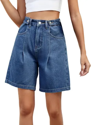 Womens Casual Shorts Bermuda Leopard Print High Waisted Wide Leg Shorts Relaxed Fit Lightweight Shorts with Pocket