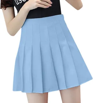Women's High Waist Tennis Slim Waist Skirt Mini Skirt Fashion Pleated Casual Skirt Sweater Skirt L