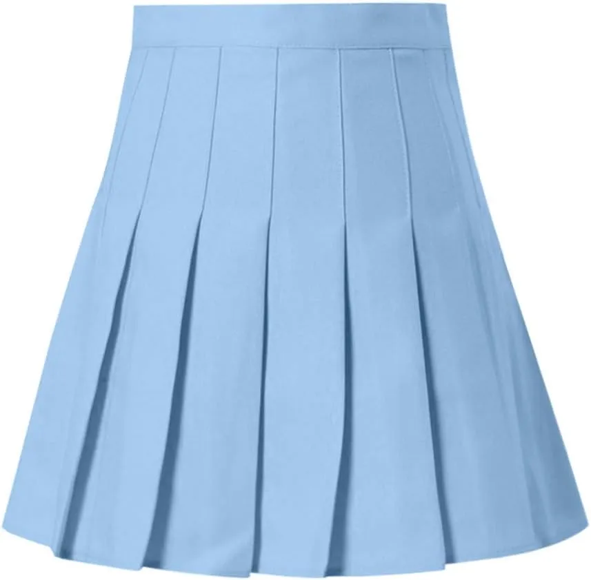 Women's High Waist Tennis Slim Waist Skirt Mini Skirt Fashion Pleated Casual Skirt Sweater Skirt L