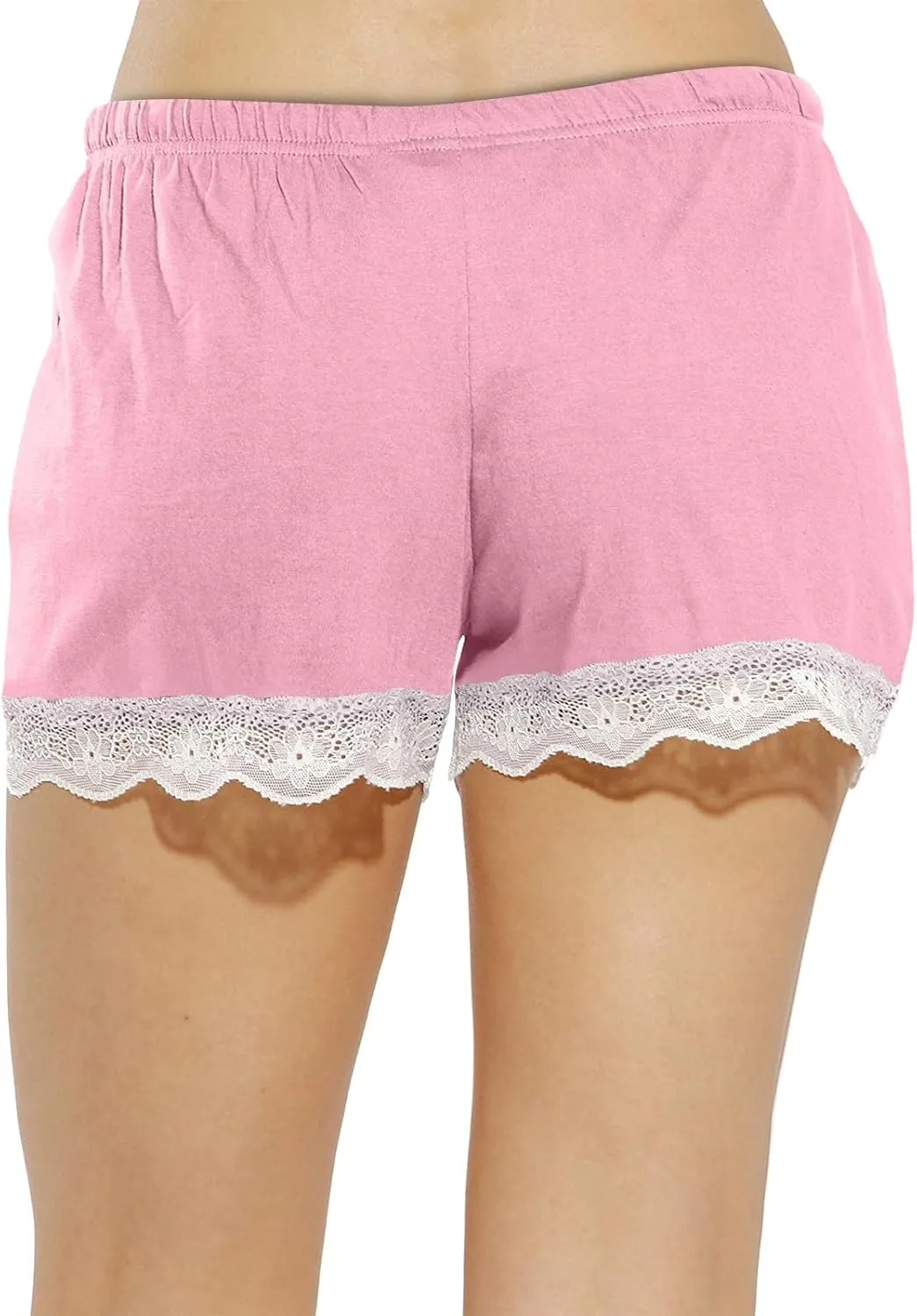 Womens Pajama Shorts Cute Plaid Summer Lace Lounge Pj Bottoms Baggy Elastic Waist Drawstring Casual Shorts for Women